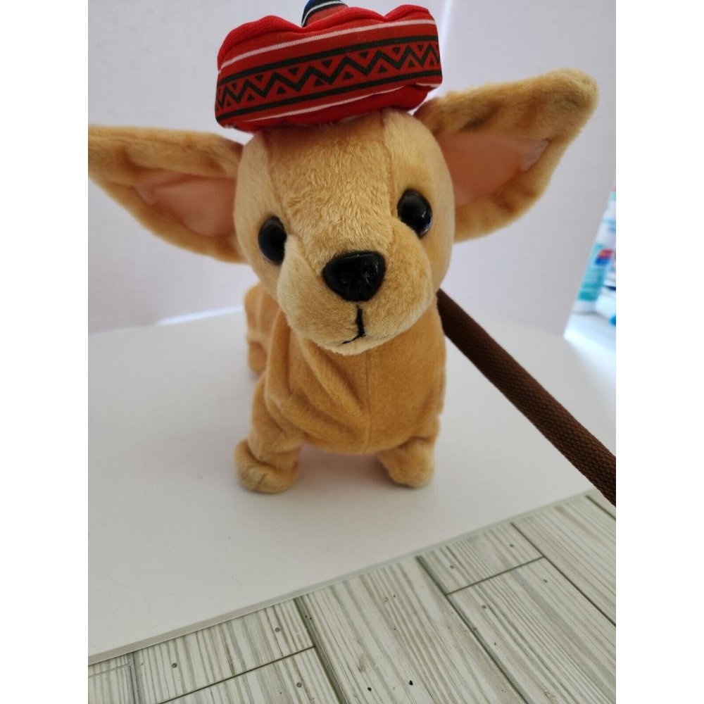 Dancing Singing Chihuahua Dog Macarena Song Walks Shakes Sombrero works great